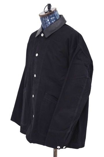 フレッシュサービス 26AW COTTON CANVAS LEATHER COLLAR WORK JACKET(FSC263-30032)BLACK☆9月5日(土)新作発売！