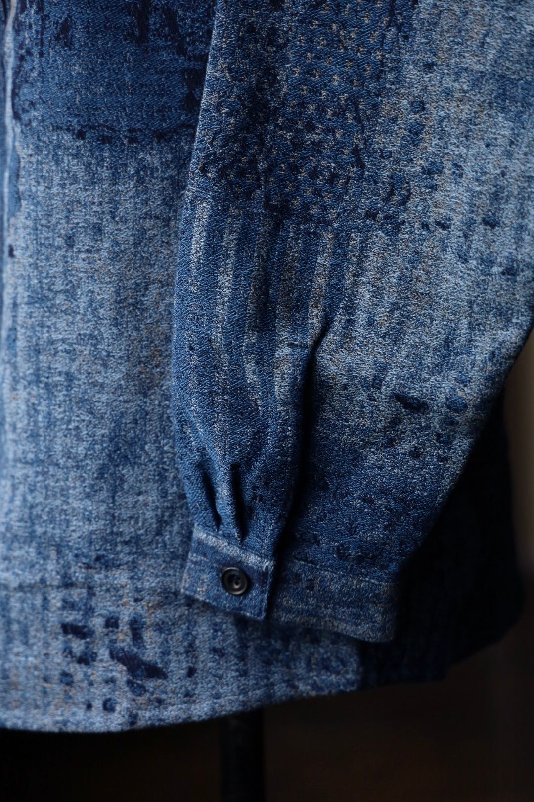 ファンダメンタル デニムシャツ BORO JAQUARD HAORI SHIRT RINSE(FA25SH47R)INDIGO☆新作発売！
