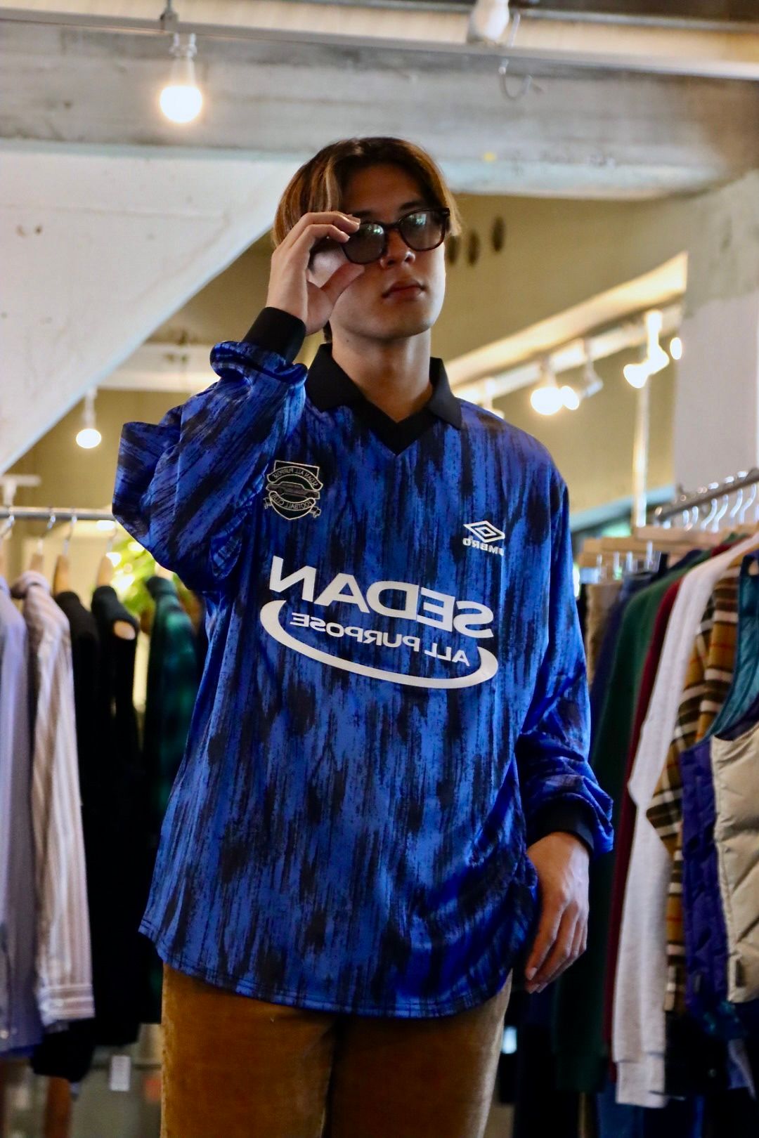 SEDAN ALL-PURPOSE 23FW UMBRO Game Shirt(SD23F-CT09)Blue×Black