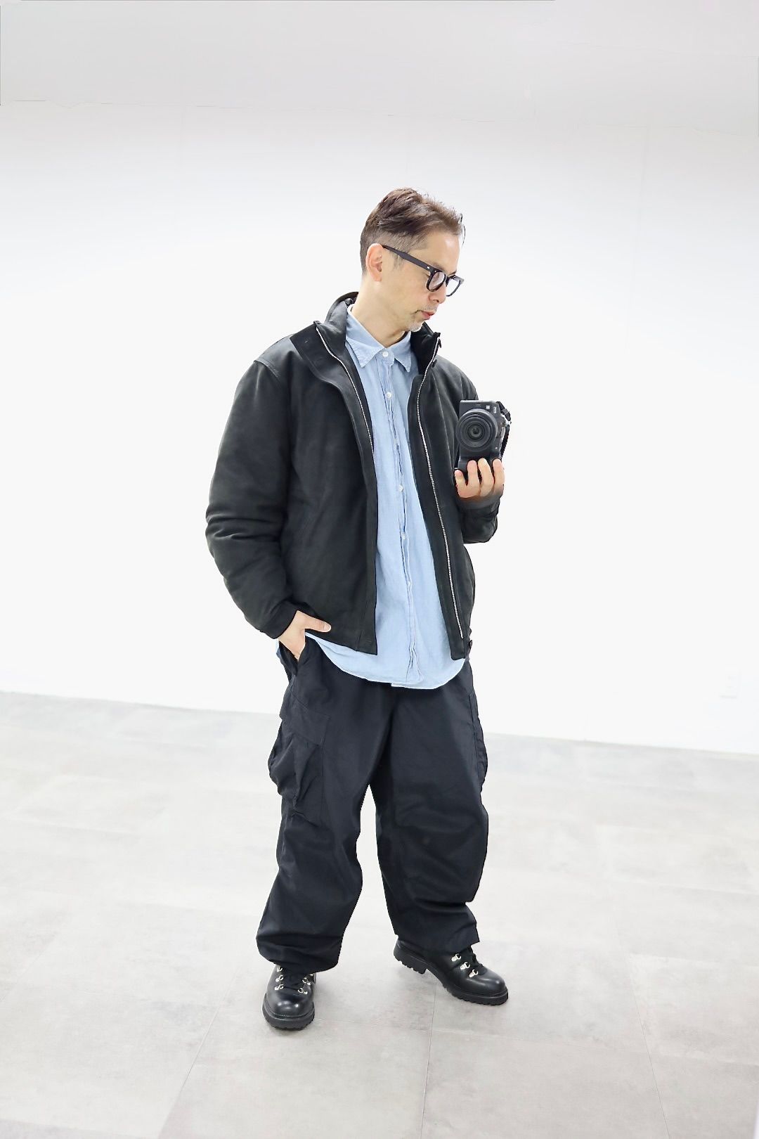 アプレッセ 2025 STYLE2 Nubuck Leather Down Jacket(25AAP-01-01)BLACK☆11月8日(土)発売！