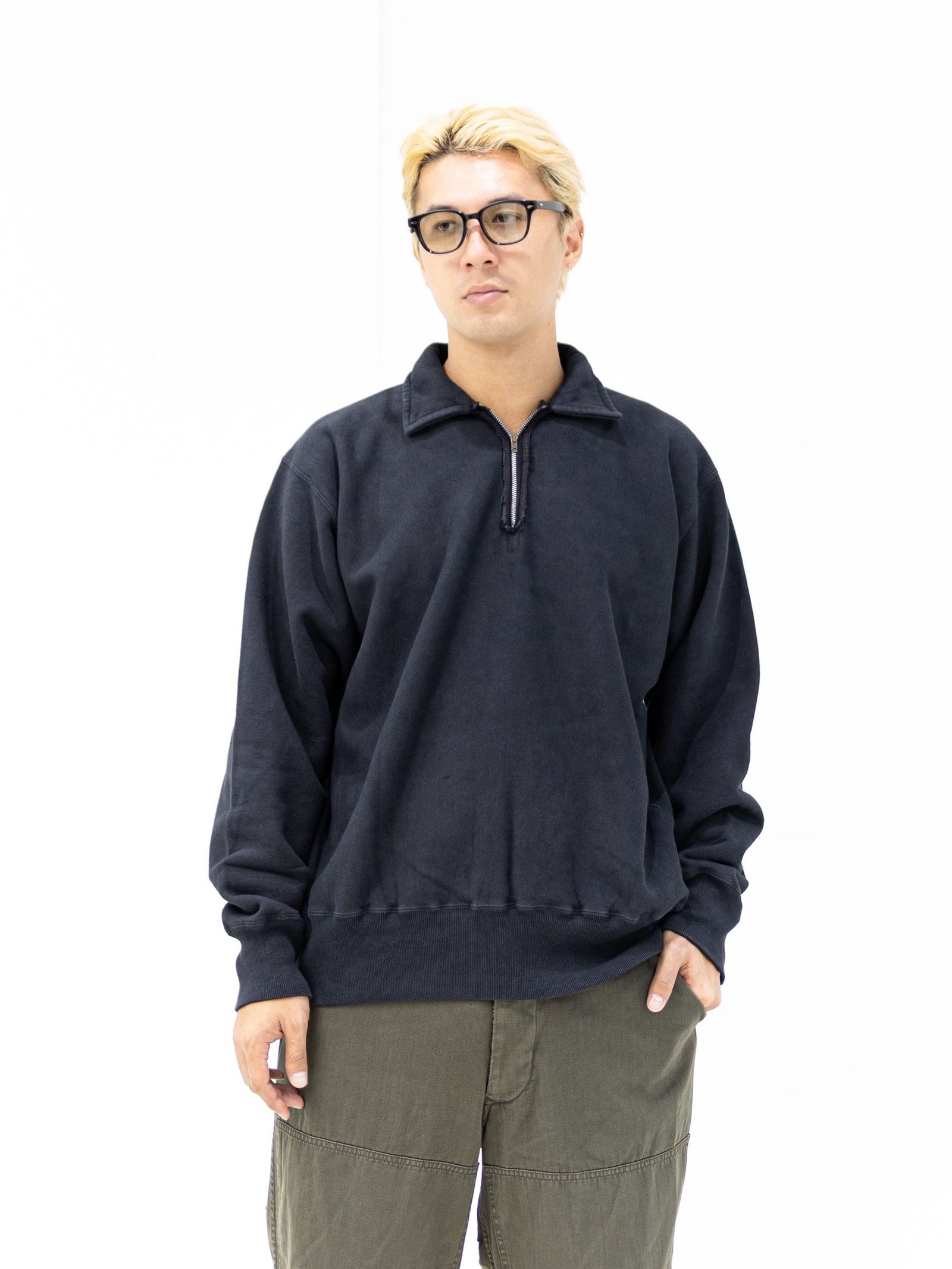アプレッセ STYLE2 Vintage Half Zip Sweatshirt (BLACK)MARKスタイル