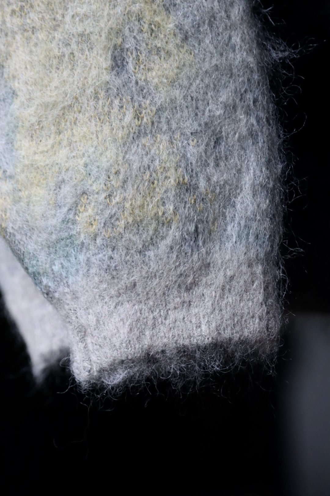 ヨーク23AW LANDSCAPE MOHAIR JACQUARD CREWNECK SWEATER(YK23FW0575S)GRAY