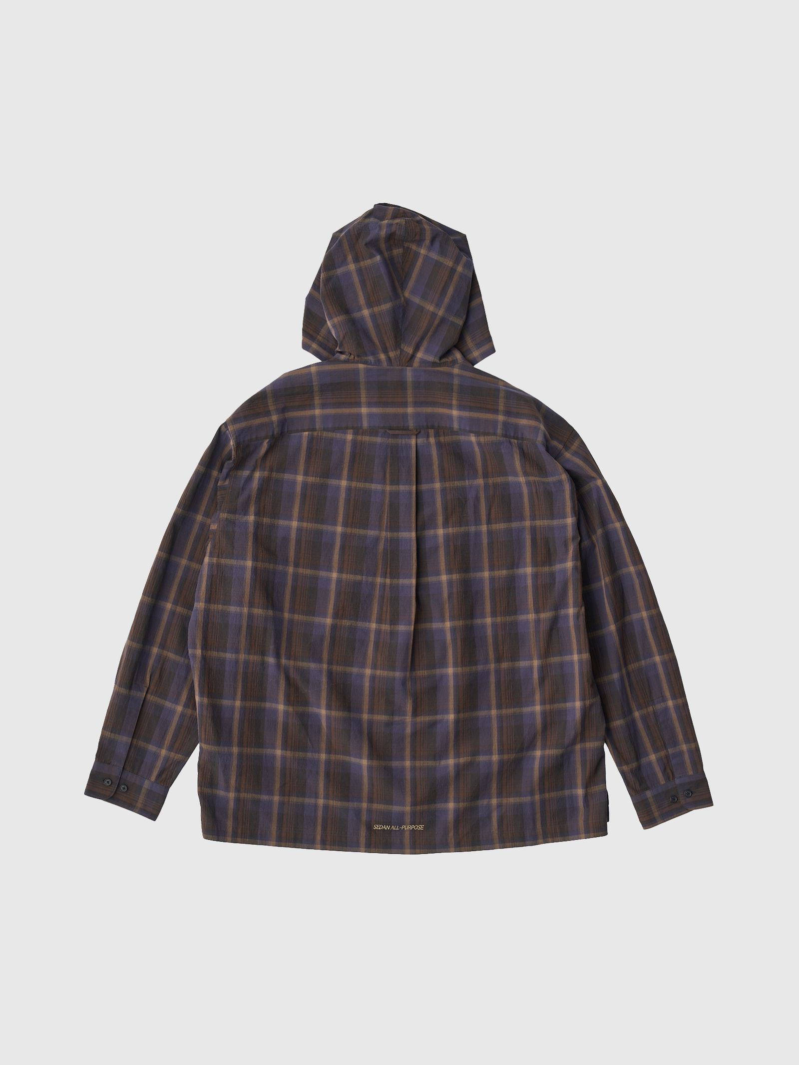 セダンオールパーパス SS25 Plaid Hooded Shirt(SD25S-SH01) Purple Brown