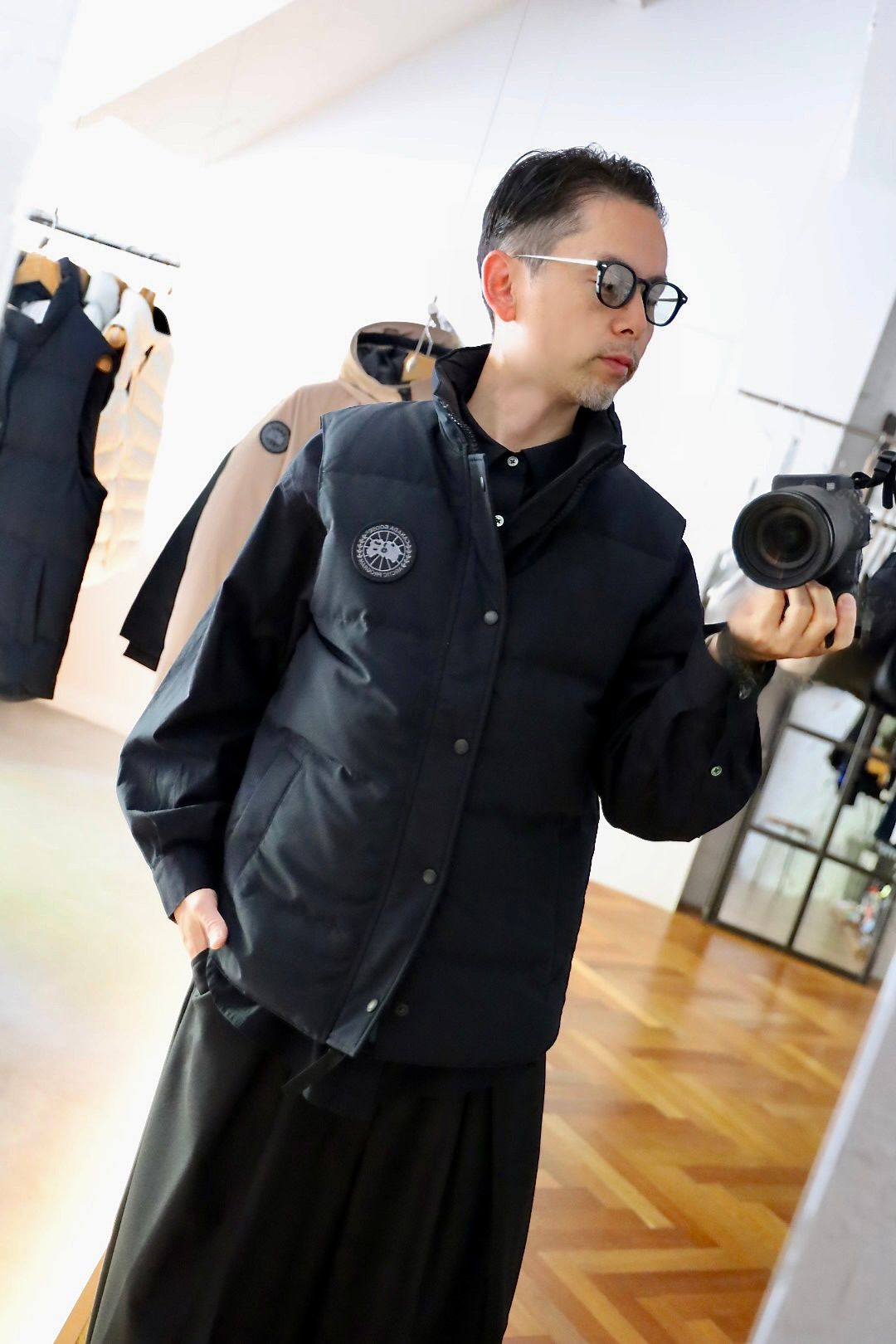 CANADA GOOSE - カナダグースメンズ ガーソンベストブラックレーベルGarson Vest Black Label(2081MB)Black  | mark