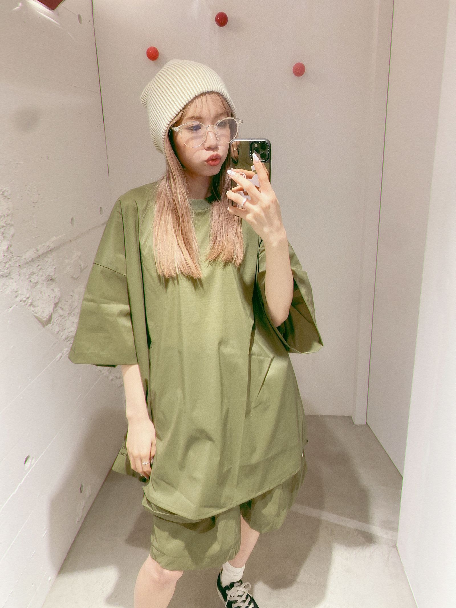 S.F.C 24SS エスエフシー BIG NYLON ROUND SS TEE (SFCSS24S06)Olive