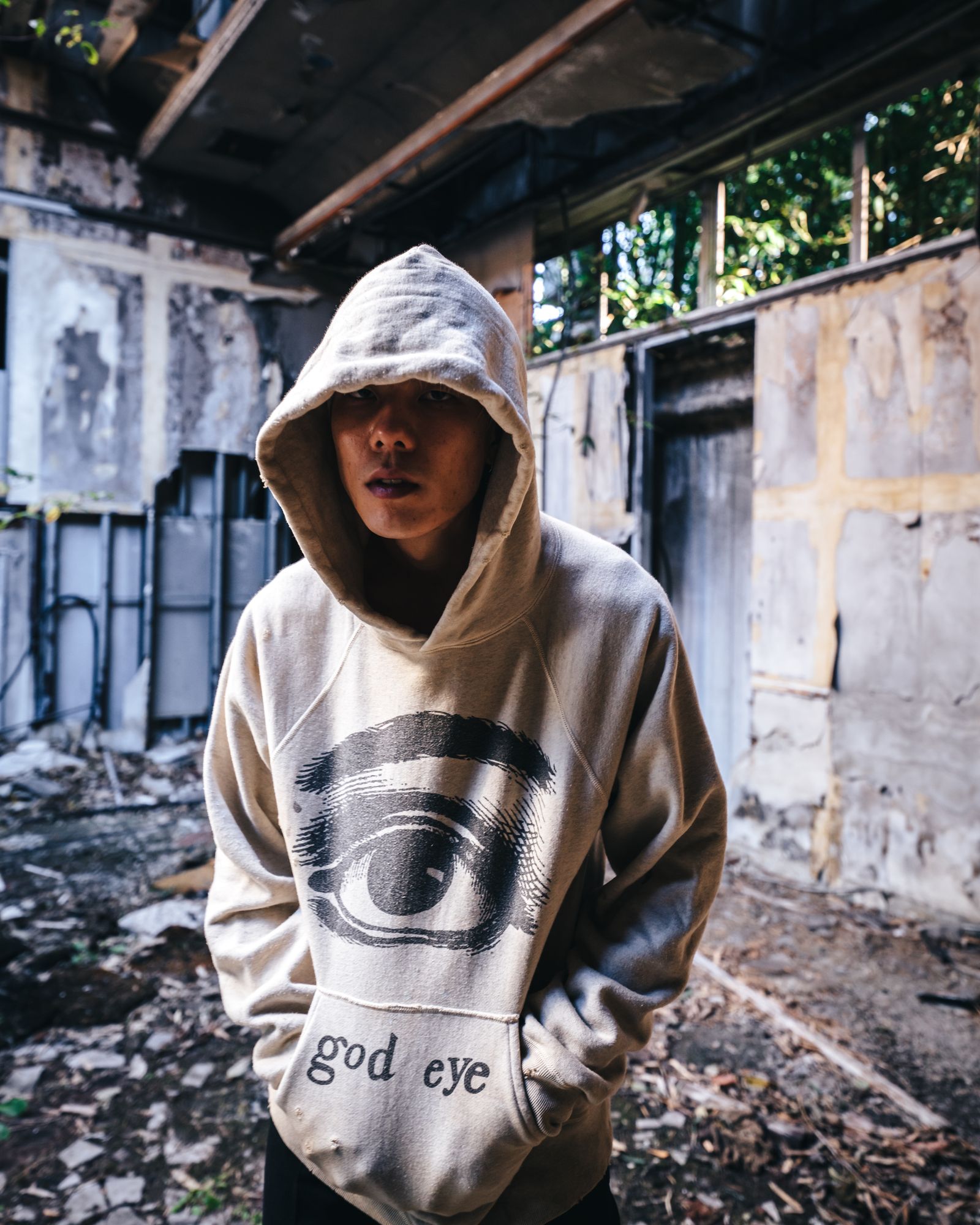 XLサイズ SAINT MICHAEL / RAGLAN HOODIE EYE-