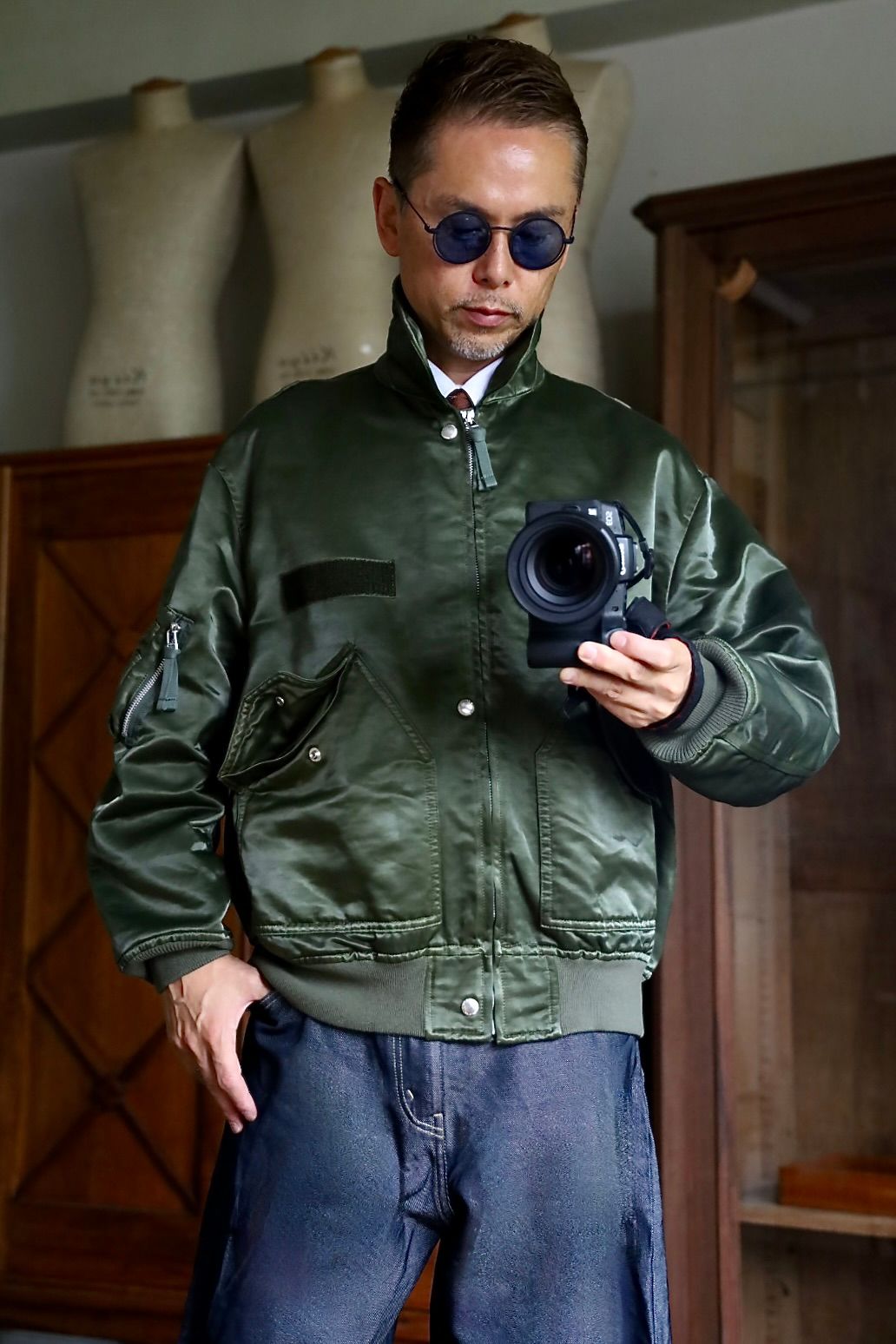 コムデギャルソンオム26FW ナイロンツイル製品染ミリタリーブルゾン(HR-J016-051)KHAKI☆9月4日(金)発売！