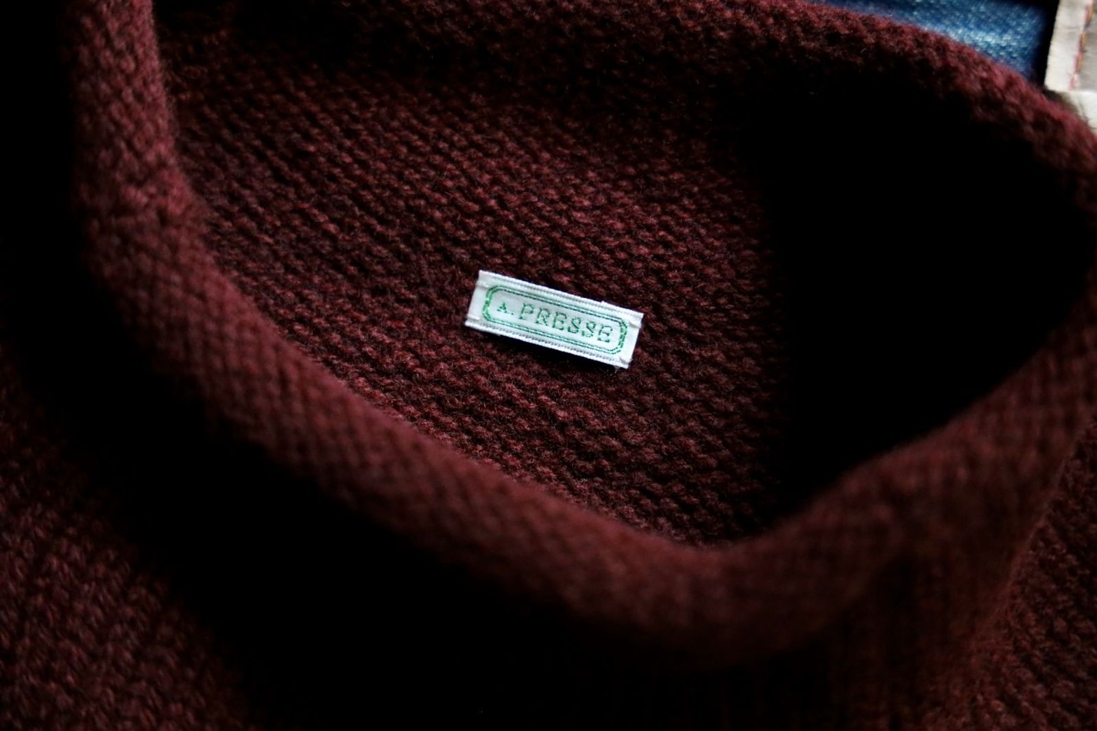 アプレッセ Roll Neck Sweater(24AAP-03-08K)BURGUNDY