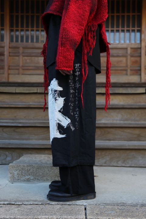 Yohji Yamamoto 朝倉ペイント手編タートルCニットstyle.10.1.