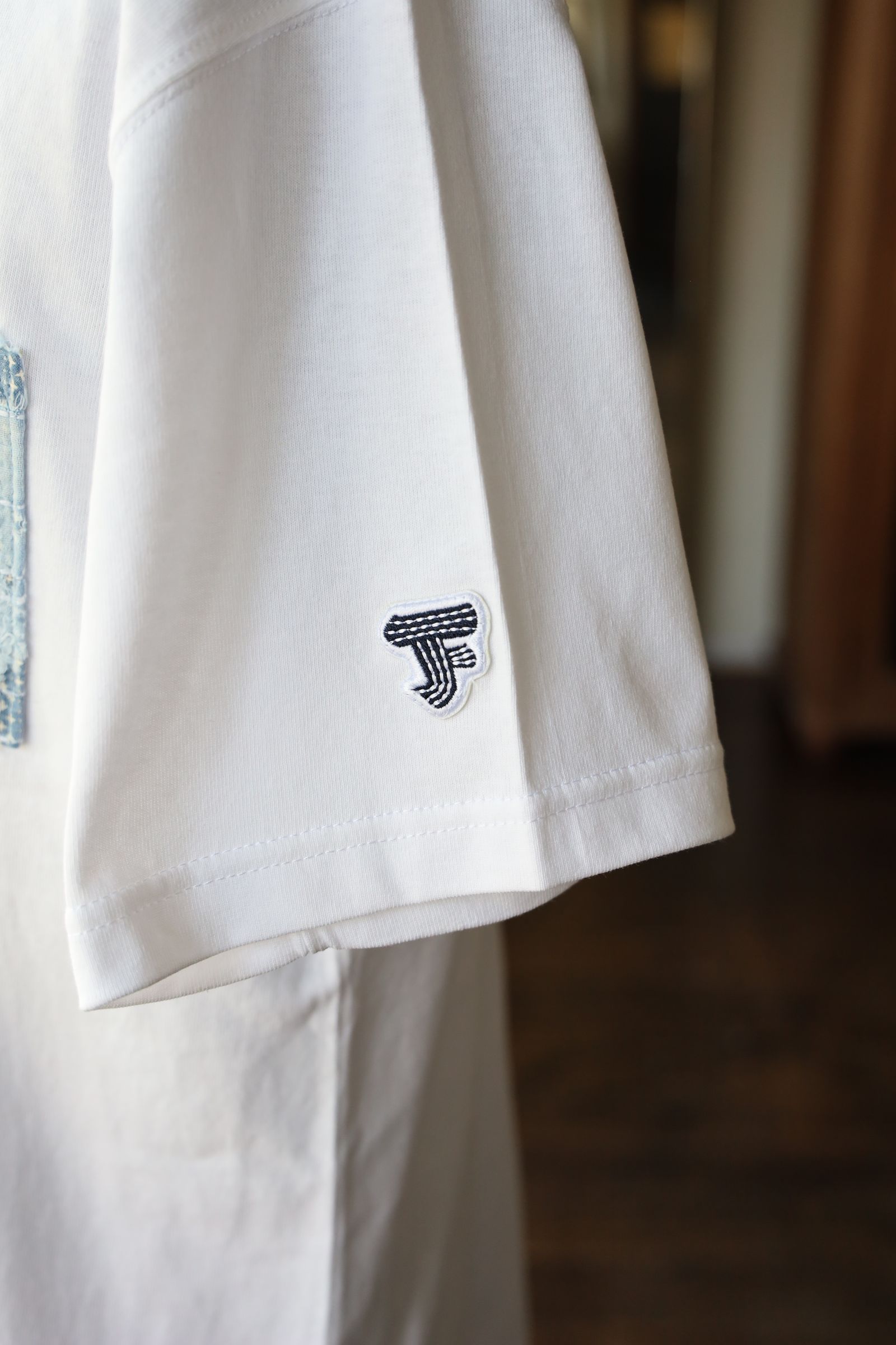 ファンダメンタル Tシャツ BORO POCKET TEE(FA25/TE12)WHITE