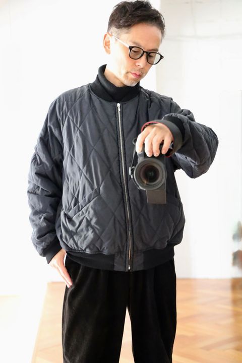 A.PRESSE Vintage US NAVY Souvenir Velour Jacketスタイル