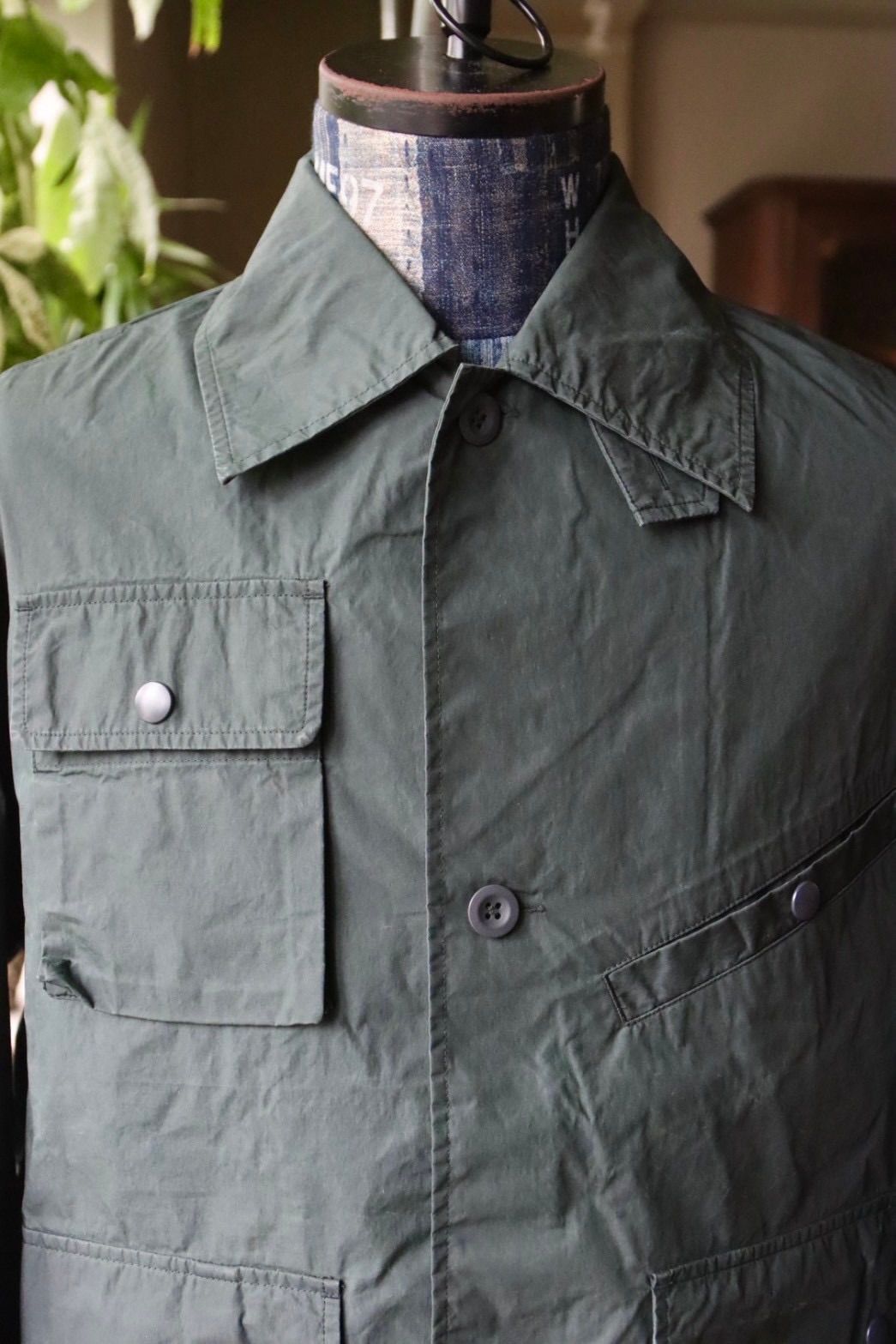 フレッシュサービス WAXED POPLIN FISHING JACKET (FSC253-20117)DARK GREEN