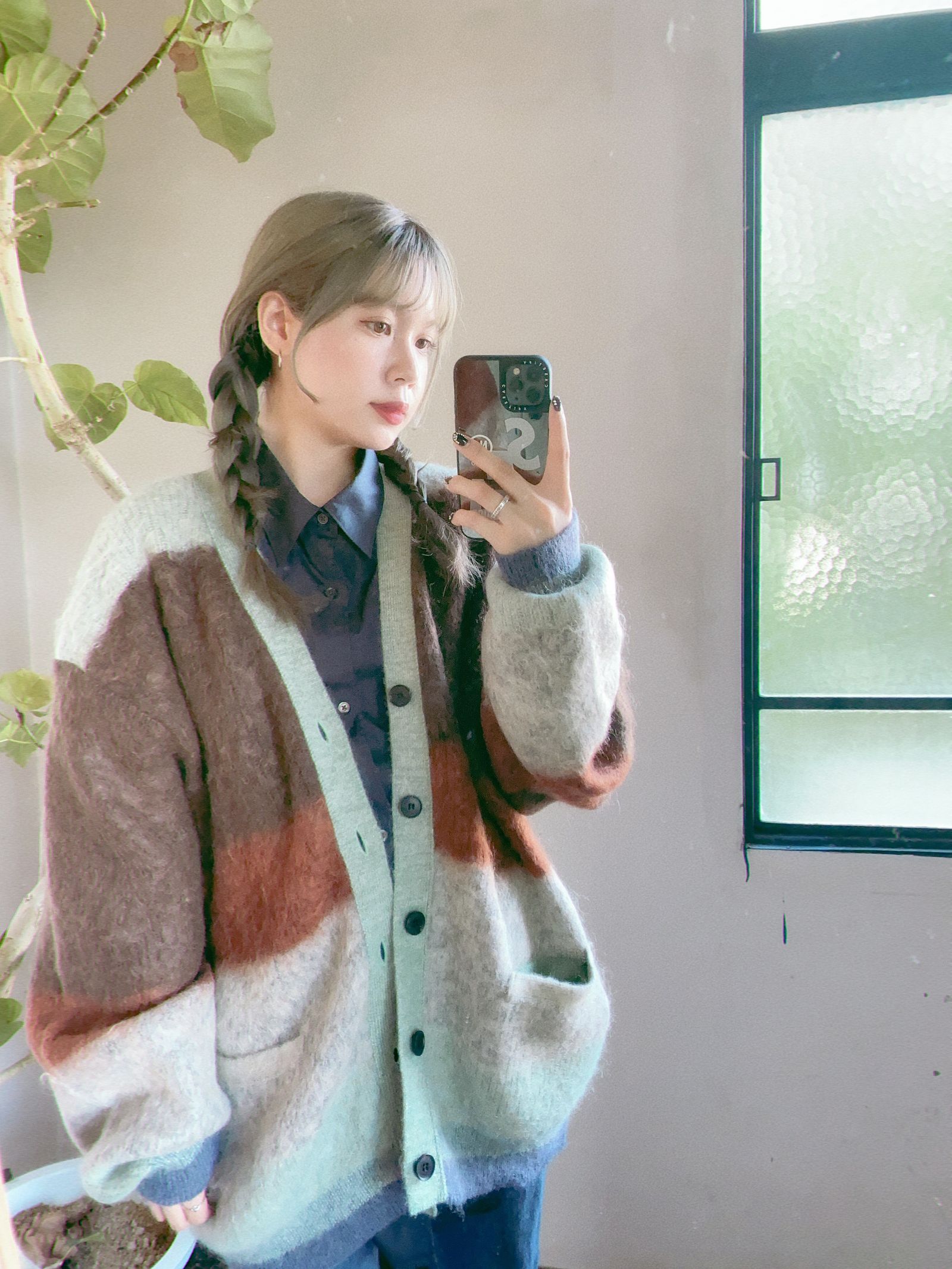 YOKE 新作MOHAIR BORDER CARDIGAN style.2023.8.28