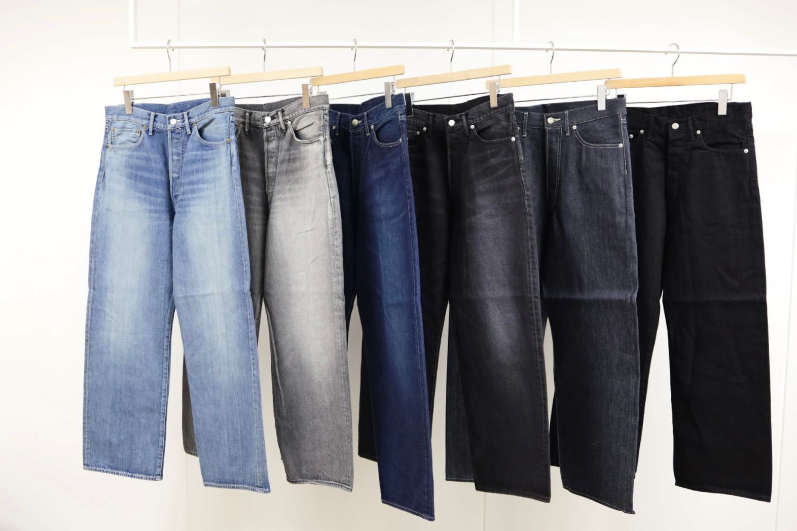 グラフペーパー Selvage Denim Five Pocket wide Straight Pants(GU261-40059DB)INDIGO_DARK FADE★1月24日(土)発売！