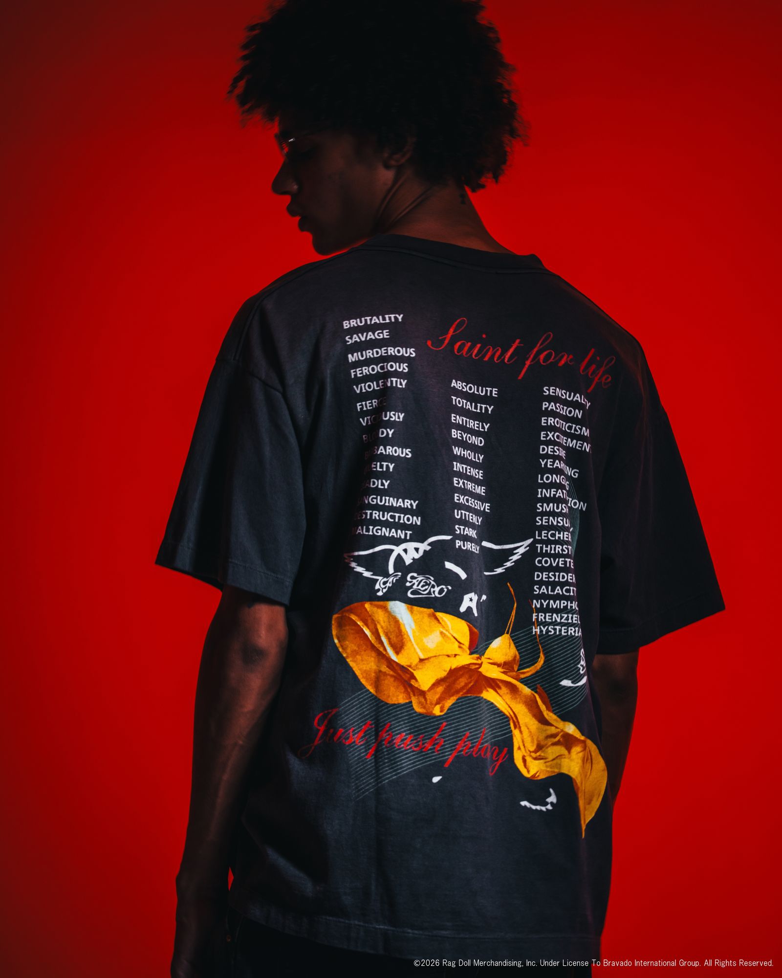 セントマイケル 26SS AEROSMITH AS_SS T-SHIRT(SM-MK8-0000-C25)BLACK☆4月29日(水)新作発売！