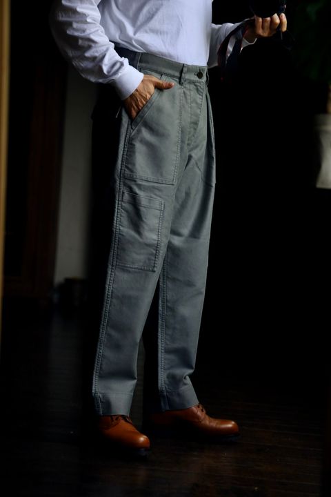 LASTMAN 24AW ラストマン大久保篤志 MOLESLIN MECHANIC PANTSスタイル