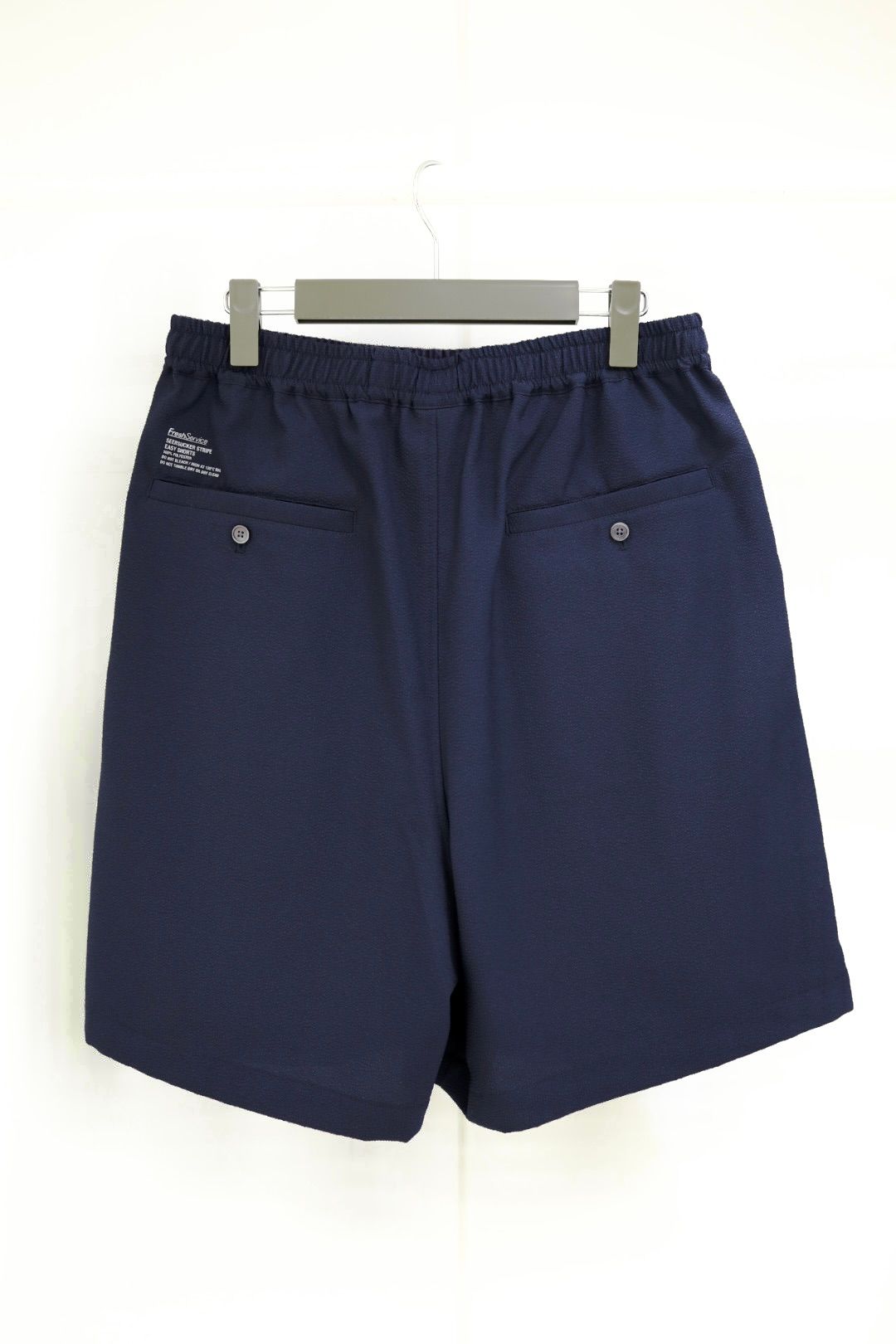 フレッシュサービス 26SS SEERSUCKER STRIPE EASY SHORTS(FSC262-40114)NAVY☆6月13日発売！