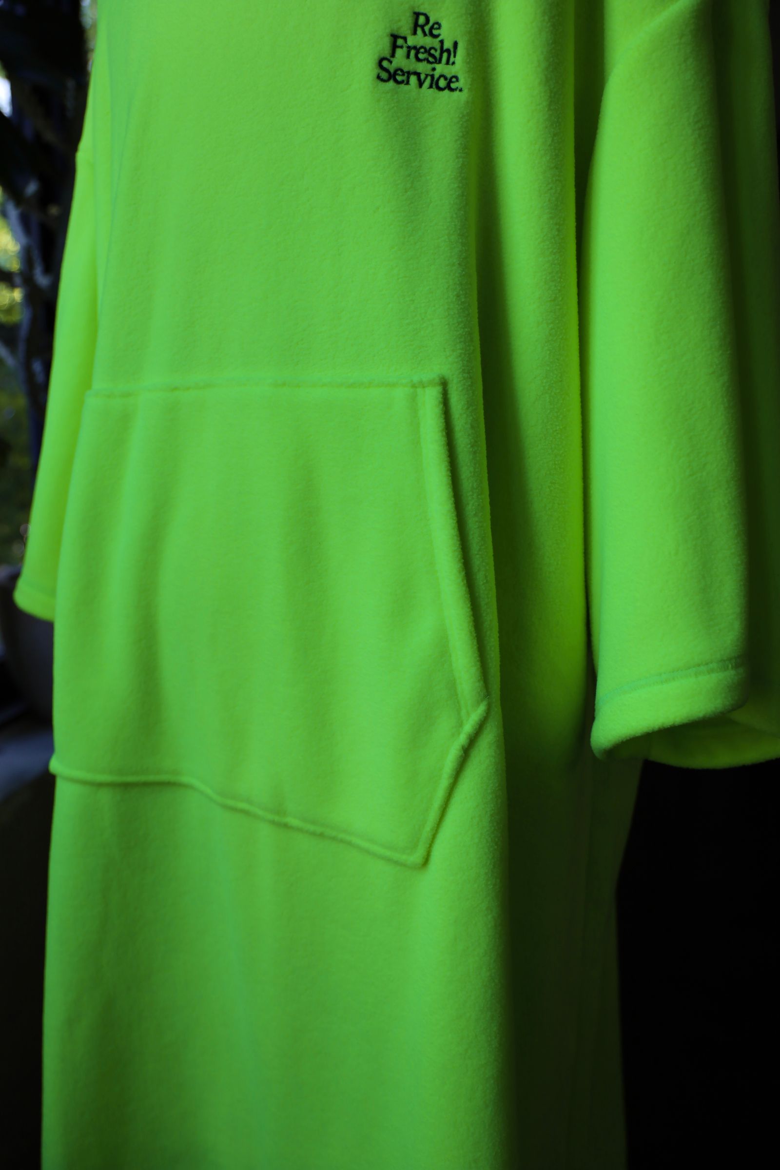 ReFresh!Service.  FLEECE SAUNA PONCHO(NEON YELLOW)★再販しました！