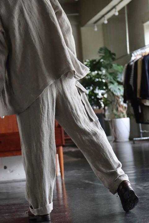 blurhms  22SS Linen Twill 5P Easy Pants"Natural"style.2022.2.8.