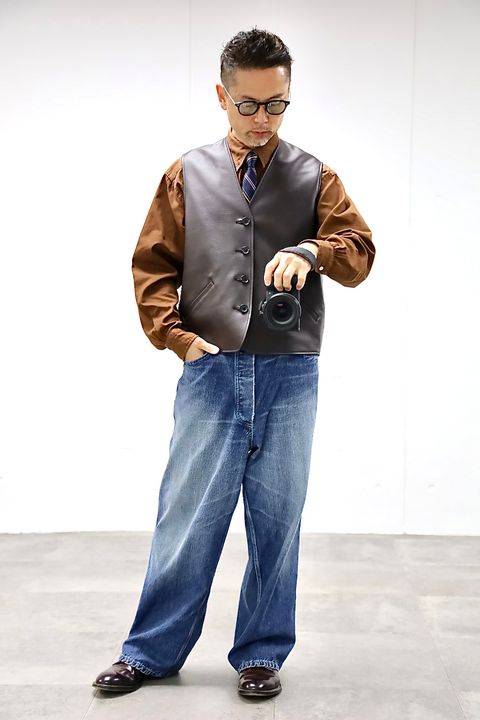 A.PRESSE 2026 STYLE1 Leather Vestスタイル