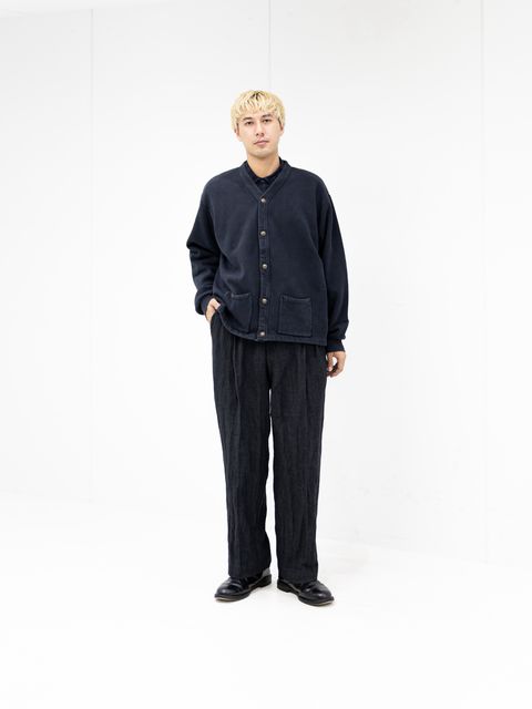 A.PRESSE Vintage Sweat Cardigan(BLACK)☆9月19日(土)新作発売！