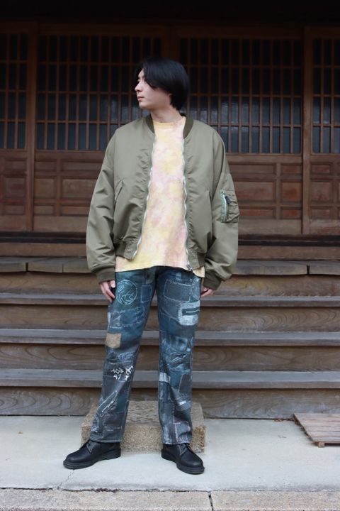 doublet VEGETABLE DYED MA-1(22SS13BL132) style.2022.1.16