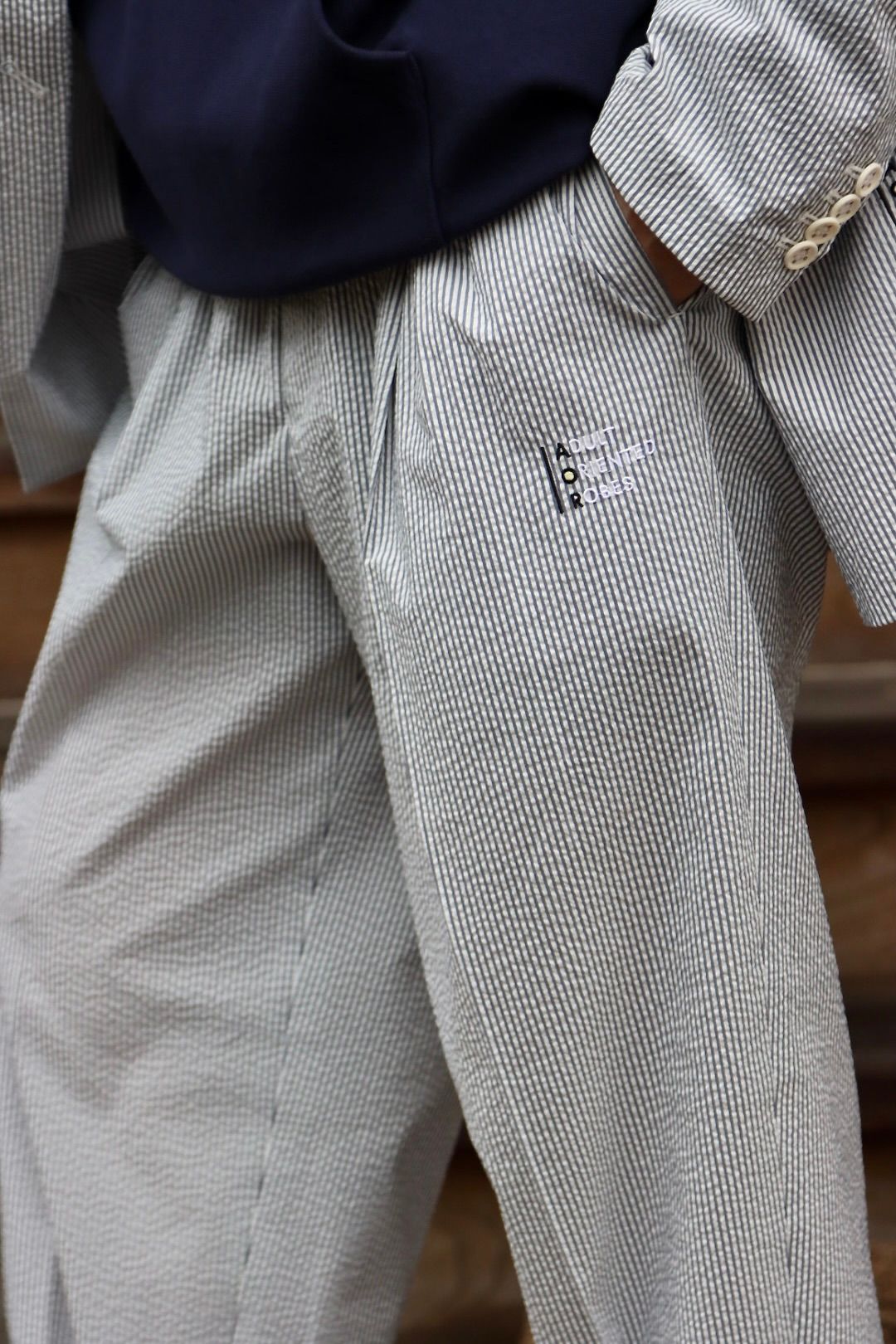 AOR 22SSシアサッカーセットアップ"NAVY"スタイル.2022.3.26.