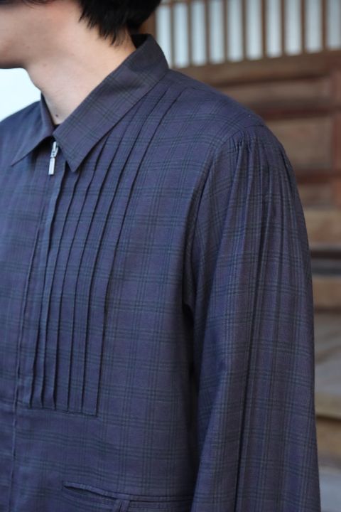 MATSUFUJI Flannel Check Pleats Jacket(M213-0301) style.2021.10.11.