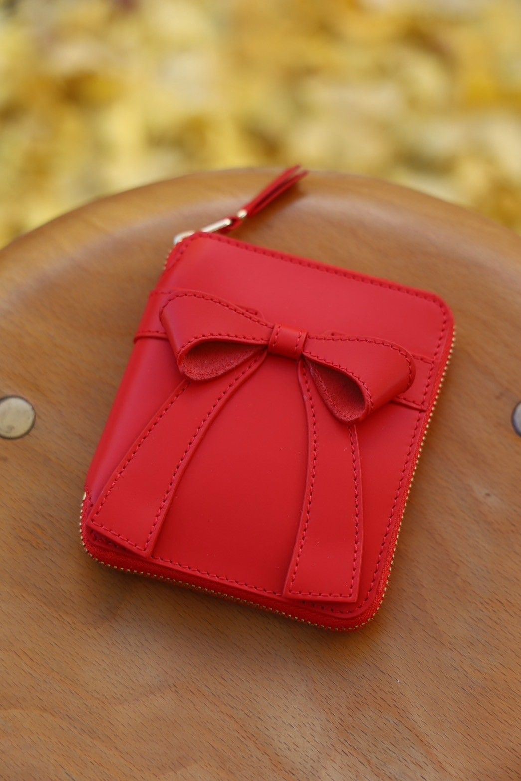 Wallet COMME des GARCONS - コムデギャルソン 財布 Big Bow Full Zip Around  Wallet(8Z-O210-051)Red | mark