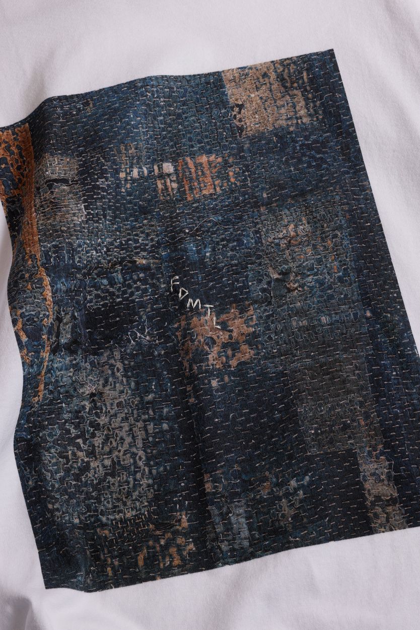 ファンダメンタル 26SS TシャツPRINTED BORO TEE (FA26TE15)WHITE☆新作発売！