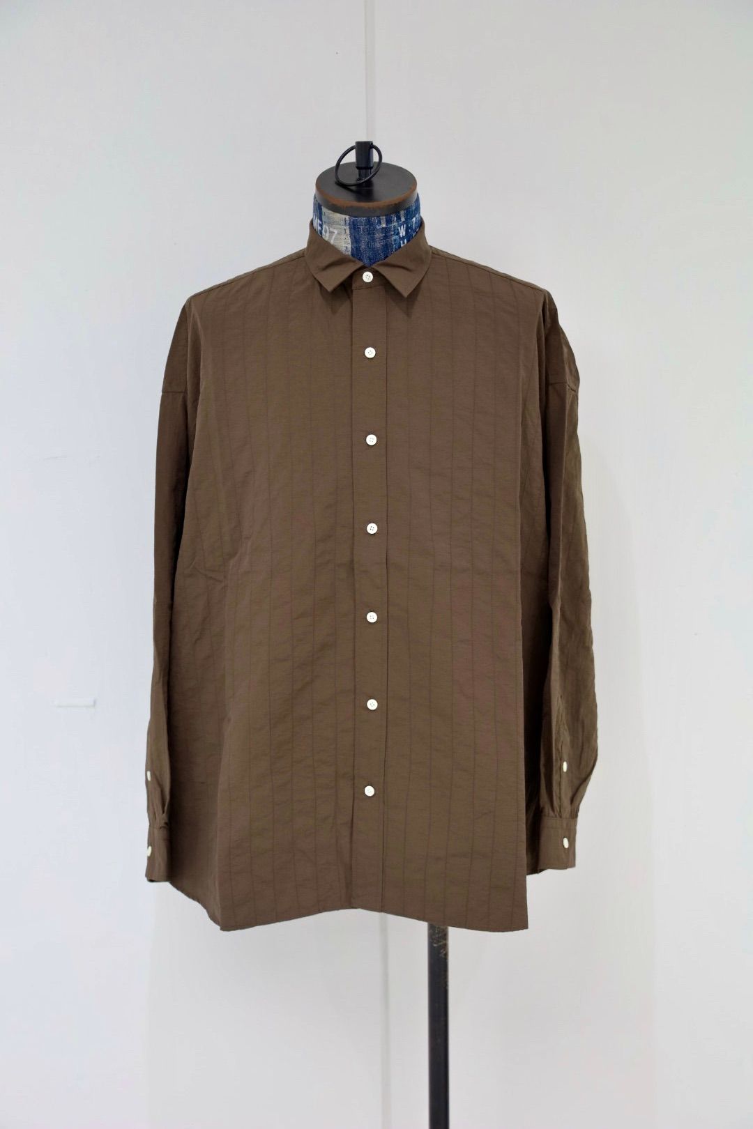 S.F.C 25FW エスエフシー SFC NYLON STITCHED SHIRTS (SFCFW25S01)D Brown