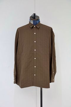 S.F.C 25FW エスエフシー SFC NYLON STITCHED SHIRTS (SFCFW25S01)D Brown