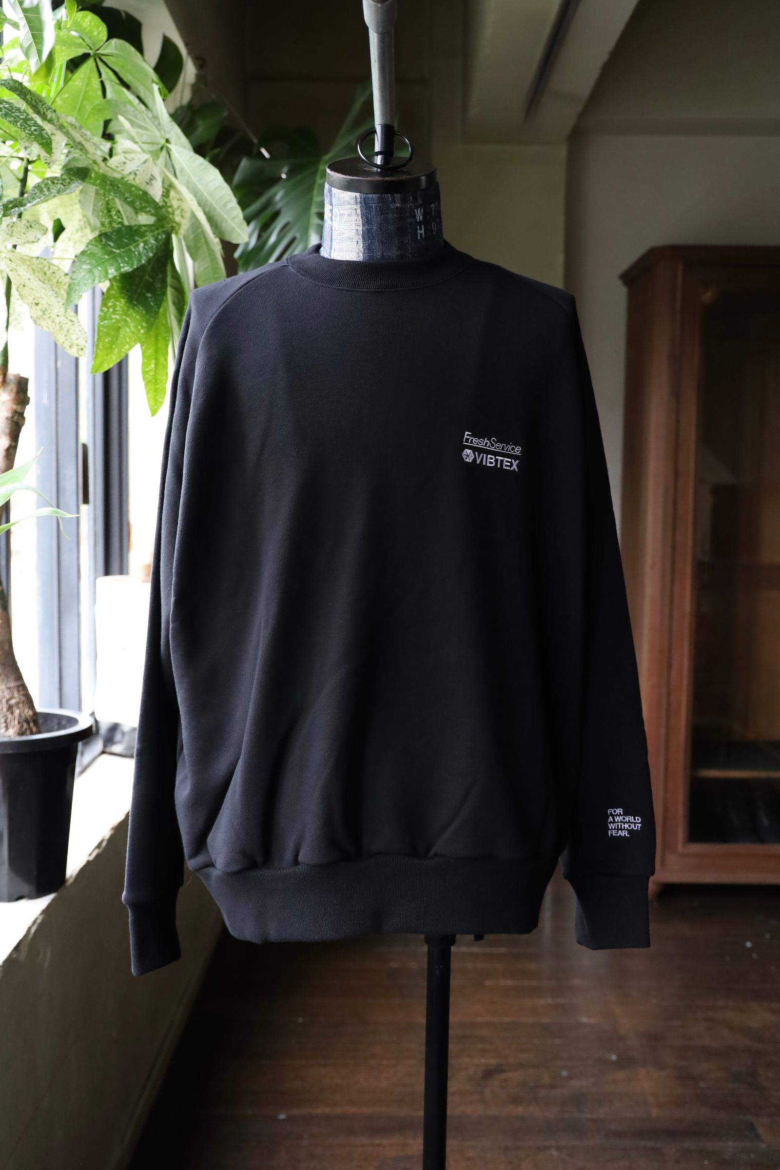 フレッシュサービス VIBTEX for FreshService SWEAT CREW NECK PULLOVER(FSC252-70005)BLACK☆5月31日(土)発売！