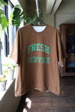 フレッシュサービス REVERSIBLE S/S TEE (FSC252-70040)BROWN