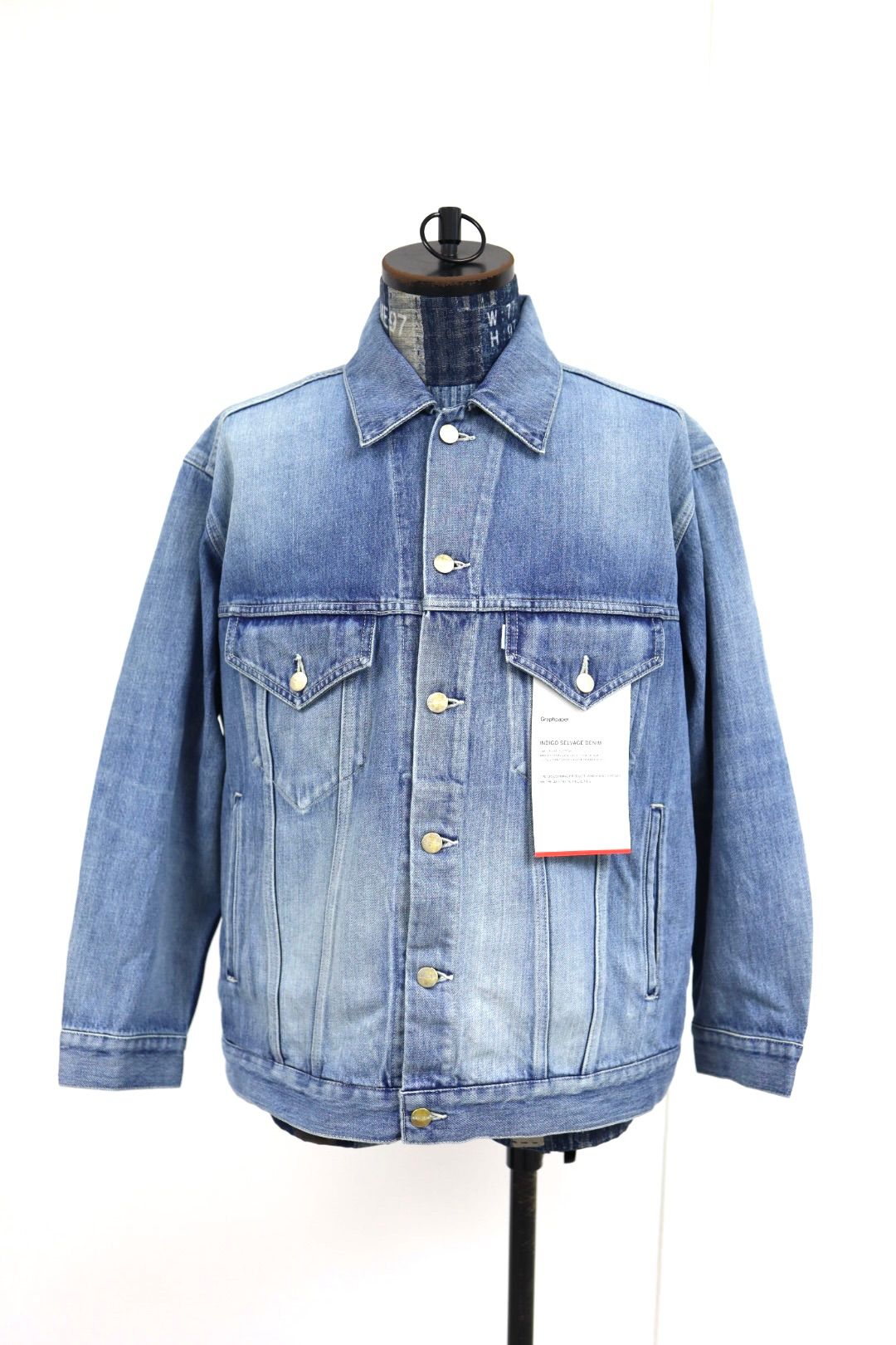 グラフペーパー Selvage Denim Trucker Jacket(GU261-20055LB)INDIGO_LIGHT FADE★1月24日(土)発売！