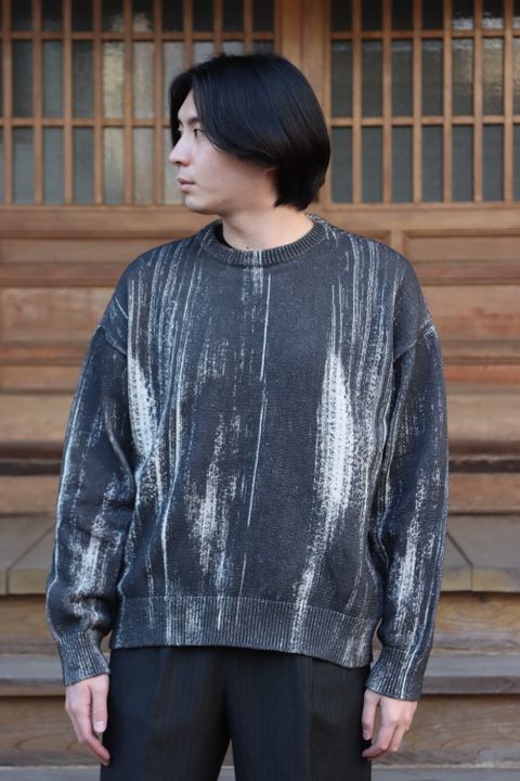 YOKE PRINTED COTTON CREWNECK SWEATER(YK22SS0347S) style.2022.2.12.