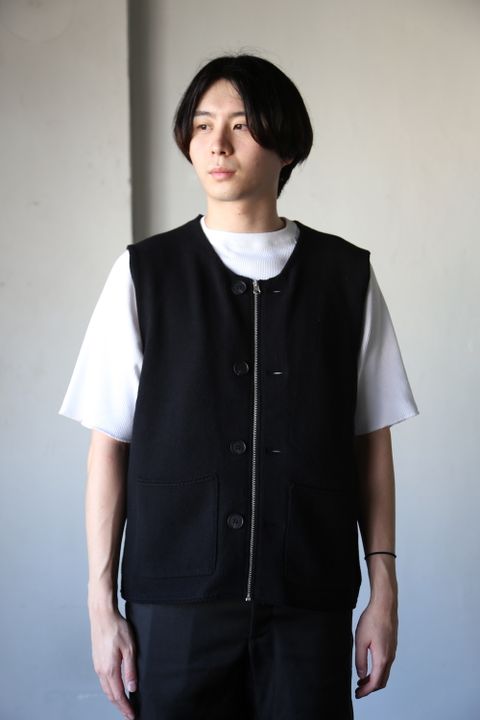 MATSUFUJI Modified Farmers Knit Vest style.2021.1.16.
