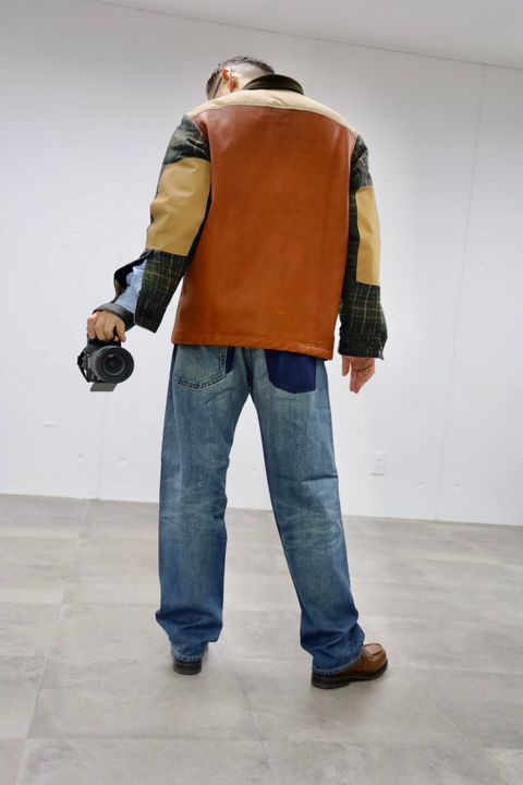 JUNYA WATANABE MAN FILSON Wネームウールチェックツイードレザージャケット2025.11.3.