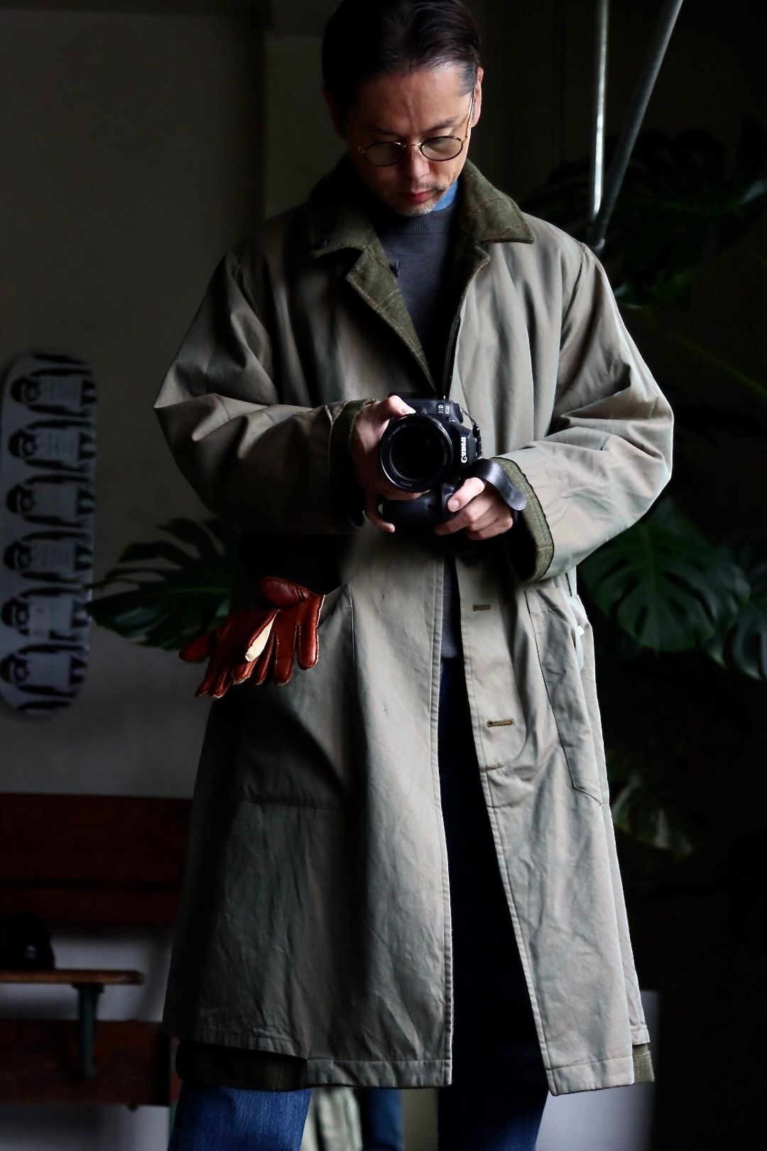 アプレッセ22FW Tweed Balmacaan Coatスタイル2022.10.1.