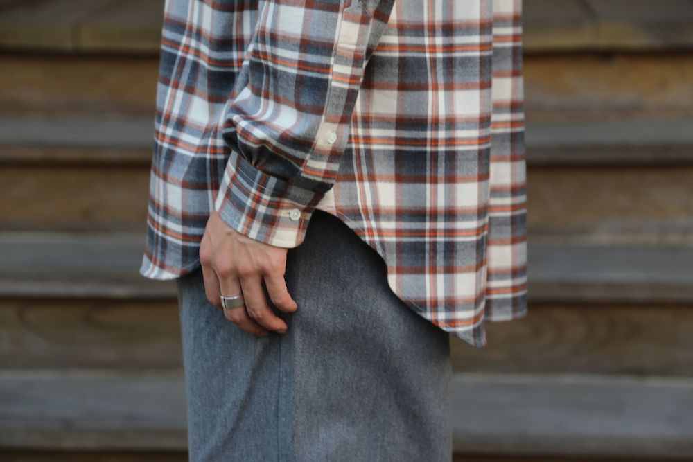 Graphpaper THOMAS MASON for GP Check B.D Box Shirt style Graphpaper THOMAS MASON for GP Check B.D Box Shirt style