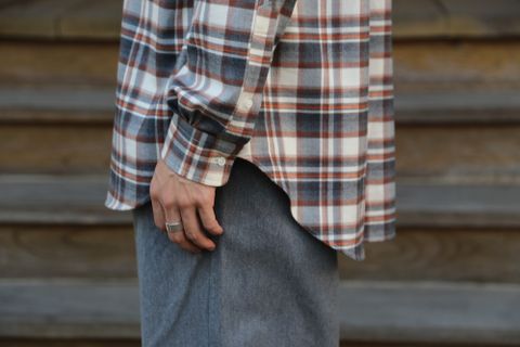 Graphpaper THOMAS MASON for GP Check B.D Box Shirt style.2020.10.4.