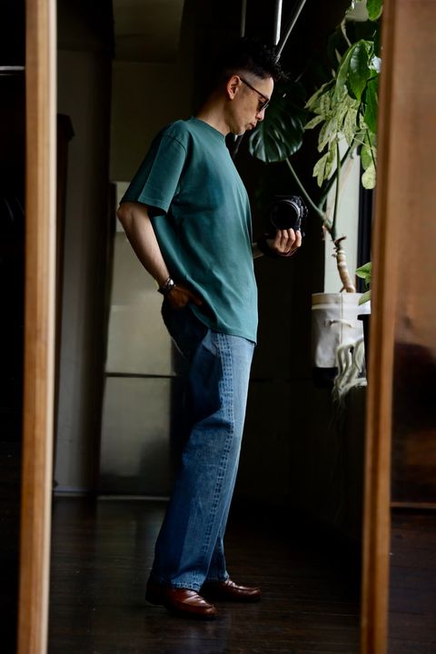 A.PRESSE No.2 Washed Denim Pantsスタイル