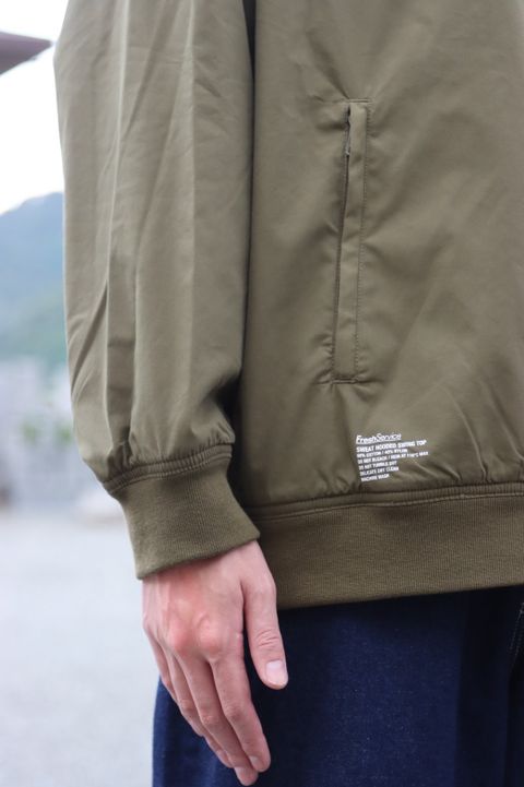 FreshService SWEAT HOODED SWING TOP"KHAKI×HEATHER GRAY"style