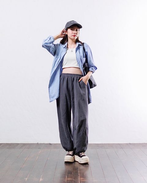 J.B.ATTIRE Riviera chambray shirt style.2024.11.14