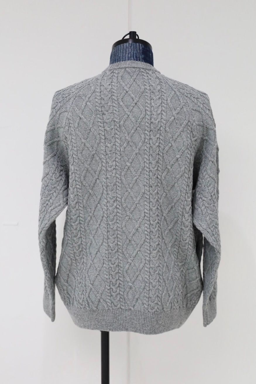 フレッシュサービス SHETLAND WOOL x SOLOTEX® TECH FISHERMAN SWEATER (FSC253-80165)H.GRAY★10月18日(土)発売！