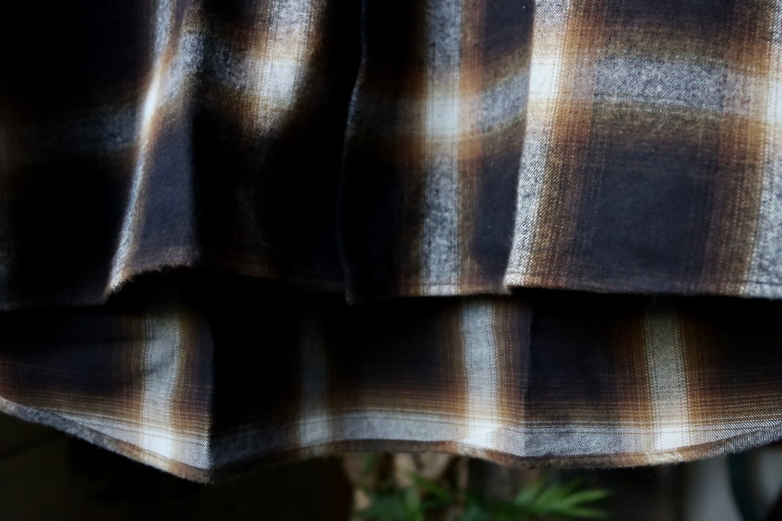 ETS.MATERIAUX / マテリオ22AW Ombre Check Flannel Shirts"BROWN"
