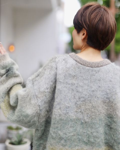 YOKE 新作LANDSCAPE MOHAIR JACQUARD CREWNECK SWEATER style.2023.10.19