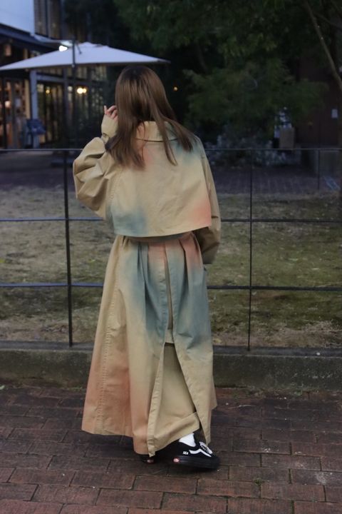 YOKE 新作SPRAY PRINTED TRENCH COAT style.2023.1.24
