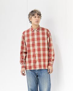 アプレッセ 2026 STYLE1 Vintage Cotton Silk Nep Twill Check Shirts (26SAP-02-06)RED☆1月24日(土)発売！