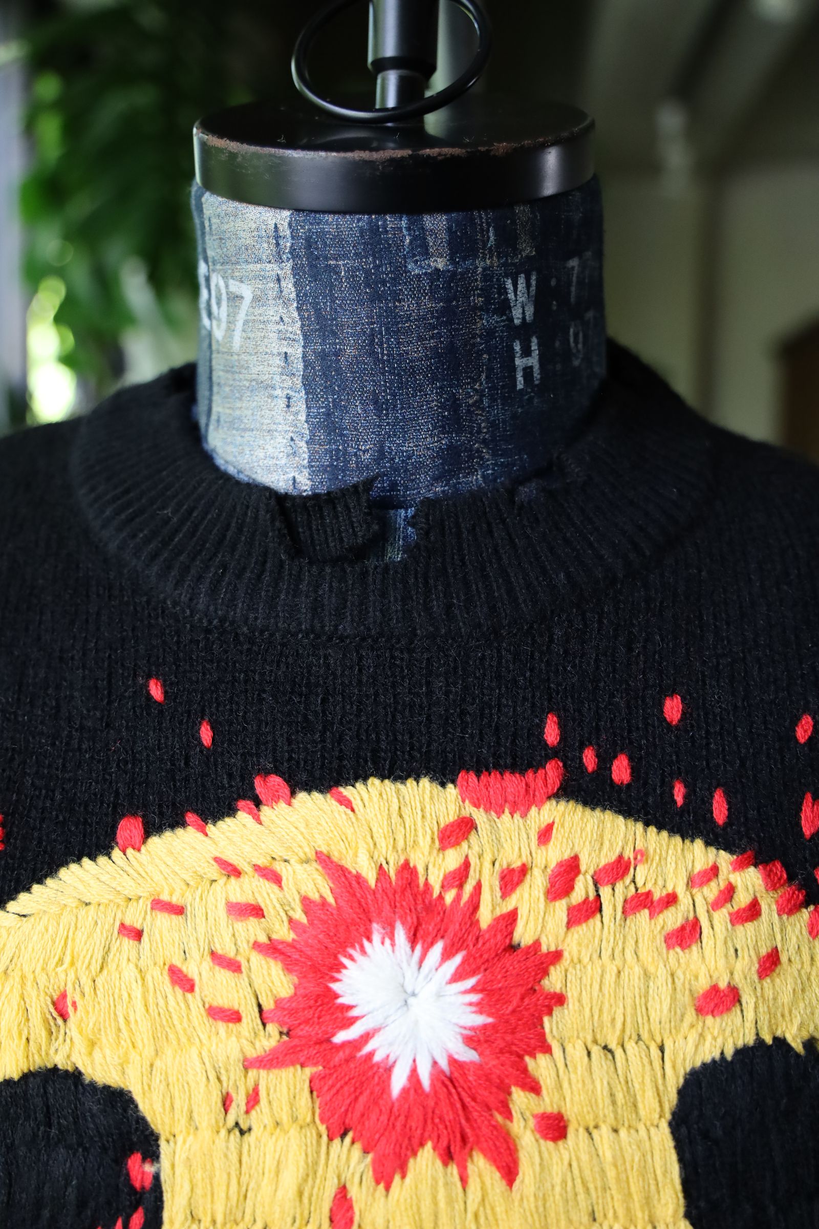 セントマイケル24AW SMILE CP_CREW KNT(SM-YS1-0000-C07)BLACK